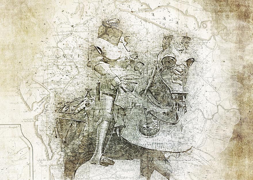 cruzado, cavalo, armaduras, medieval, capacete, história, antigo, histórico, cavaleiro, Europa, mapa antigo