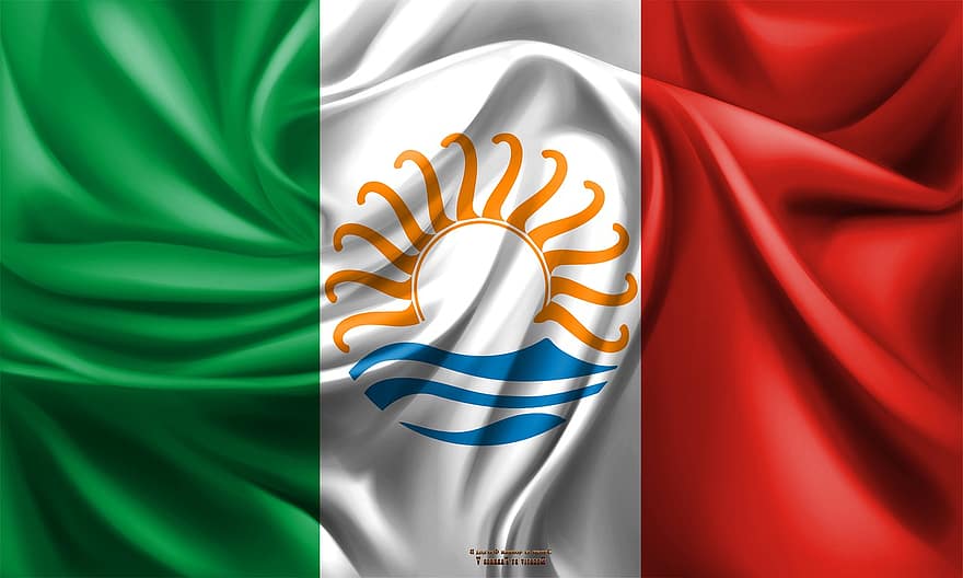 A Talysh zászlaja, Irán zászlaja, Tádzsikisztán zászlaja, Saint Vincent és a Grenadine-szigetek zászlaja