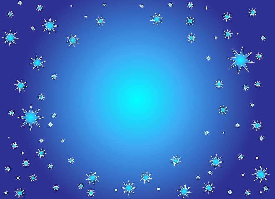fondo, azul, Navidad, frío, color, decoración, ligero, modelo, estrella, invierno