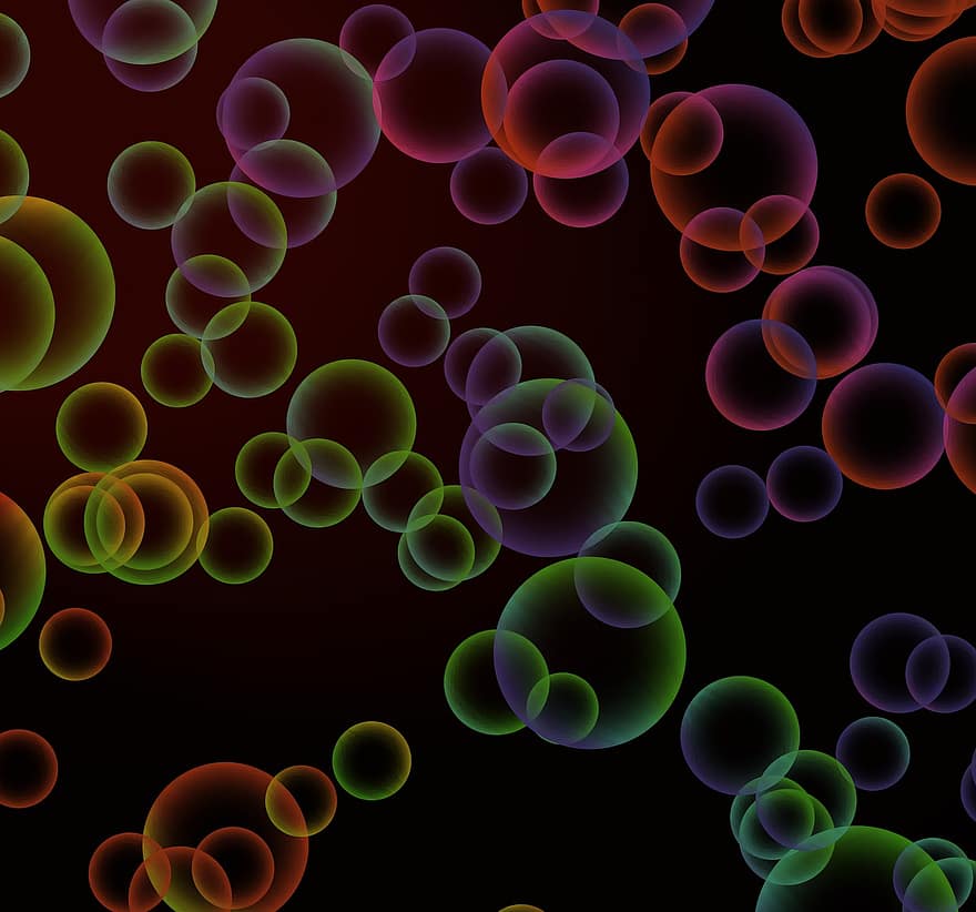burbuliukai, balionai, spalvinga, vaivorykštė
