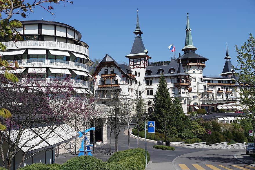 Zurich, Dolder, hotel, plantă, intrare, parcuri