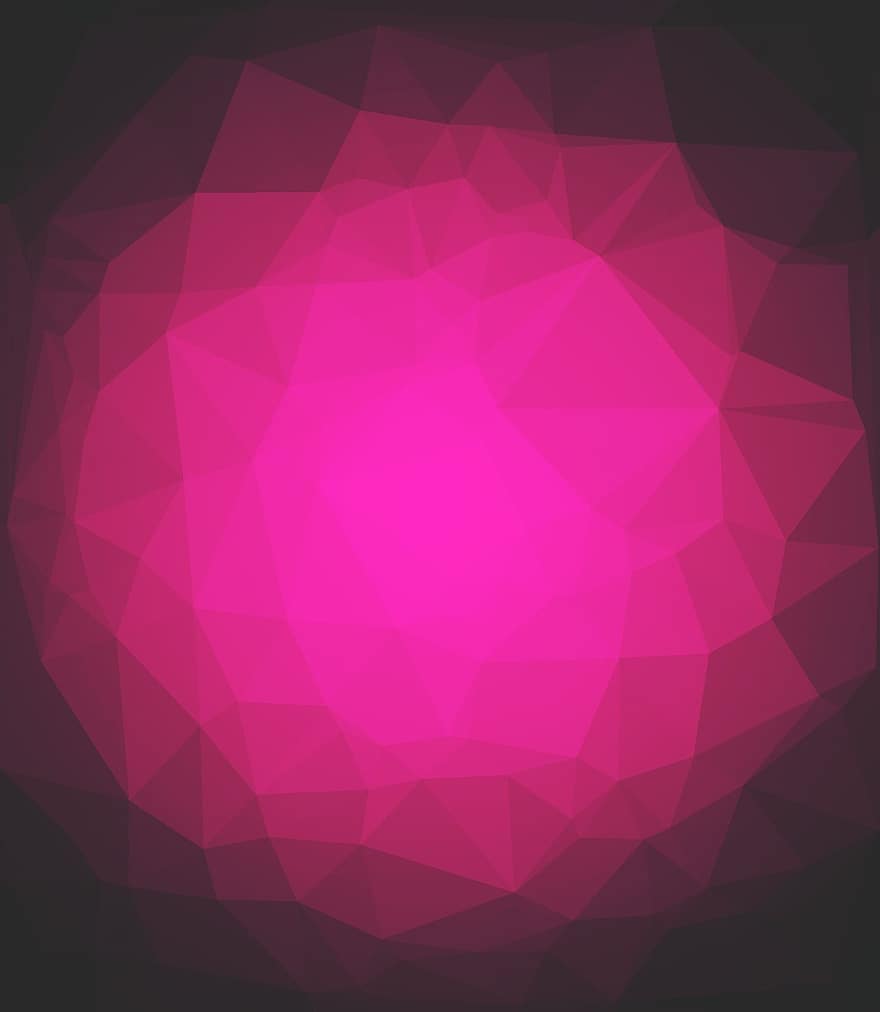 пурпурный, градиент, черный, многоугольник, треугольники