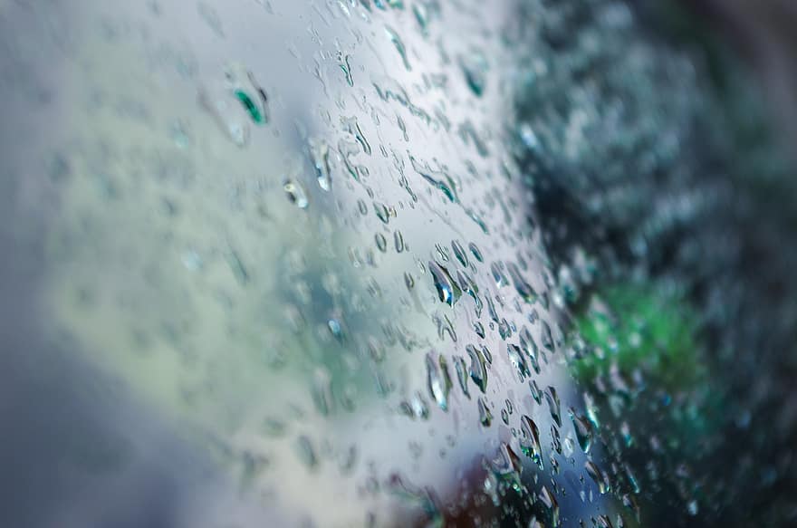 Wasser, Regen, Tropfen, nass, Wassertropfen, Glas, transparent, Hintergründe, fallen, abstrakt, Nahansicht