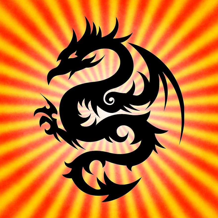 Dragon, Fire, Monster, Creature, Magical, Fairytale, Orange Fire, Orange Dragon