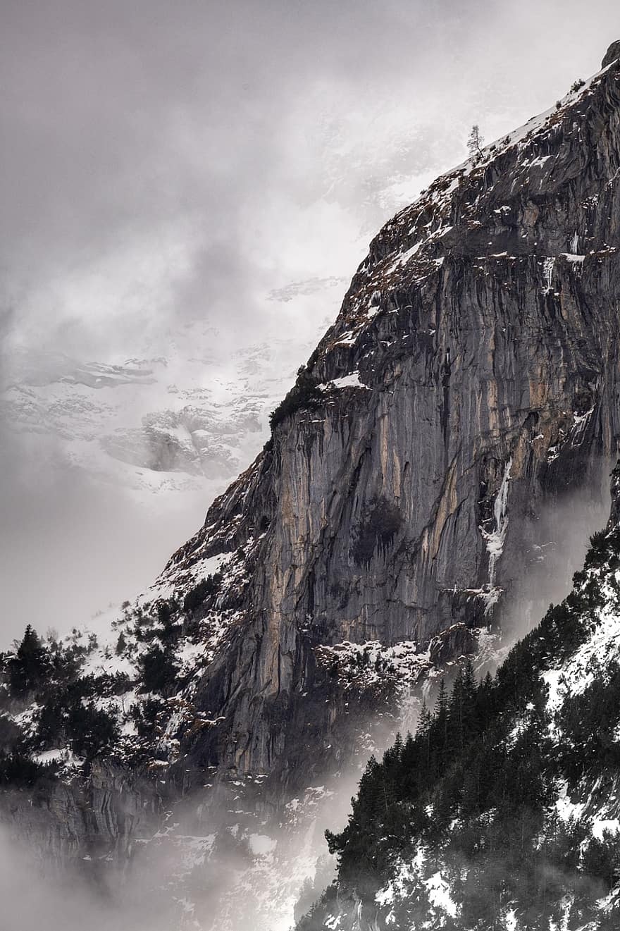 montanhas, Suíça, Alpes, natureza, panorama, nuvens, montanhas nubladas, fotografia da natureza