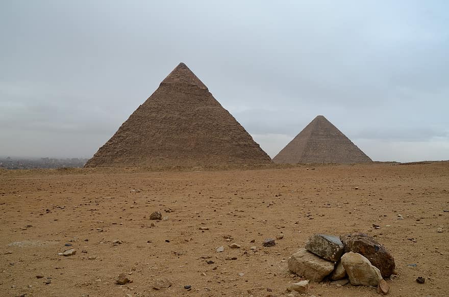 Ēģipte, piramīda, tuksnesis, smiltis, akmeņi, struktūru, senais, vēsturiska, mūra, Ēģiptes kultūra, Āfrika