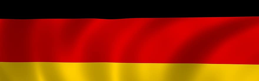 bandeira, cabeçalho, Alemanha