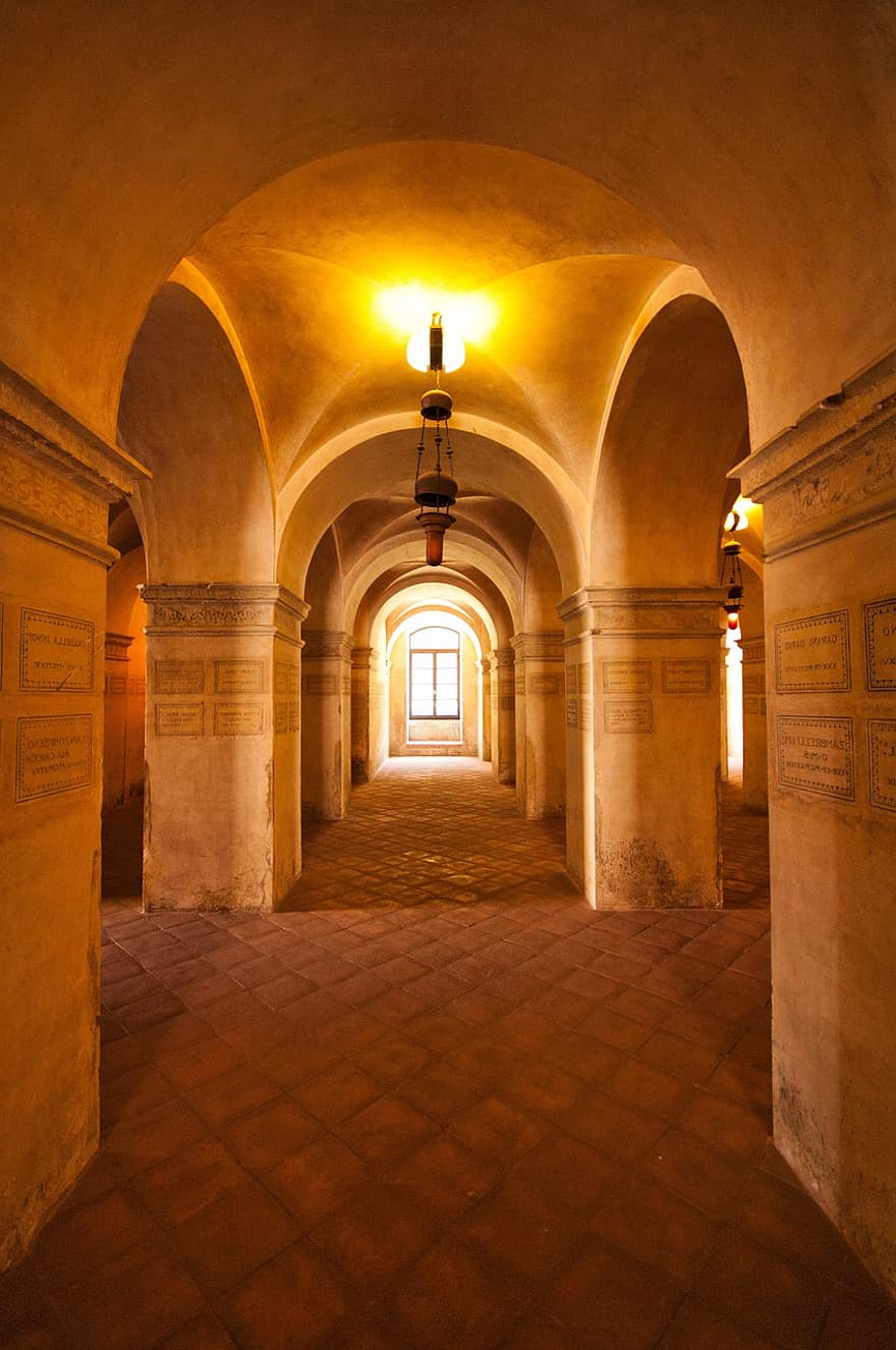 колони, архитектура, полусянка, тунел, на закрито, религия, известното място, християнство, стар, история, арка
