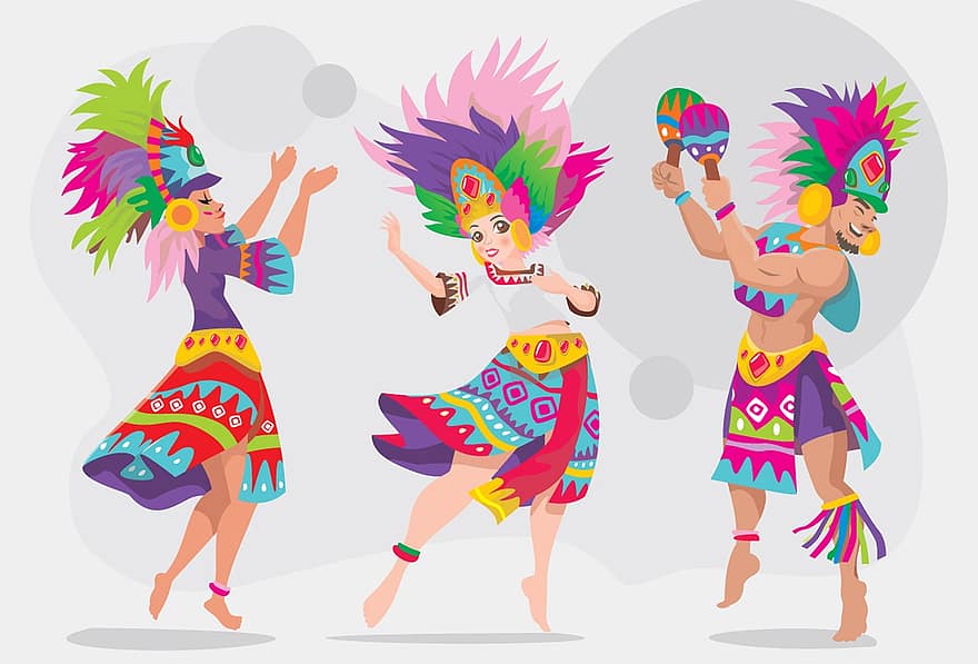 Sinulog dansare, Etnisk dansare, flickor, traditionell, Kläder, kostymer, karneval, färgrik, festival, kultur, filippinerna