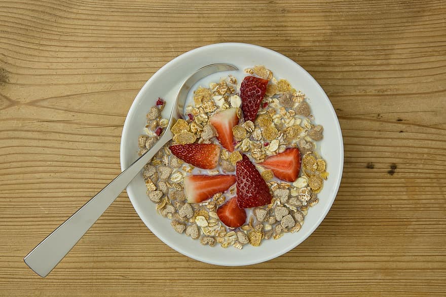 Bowl, Breakfast, Muesli, Strawberries, Healthy, Food, Healthy Breakfast, Berries, Cereals, Delicious, Diet