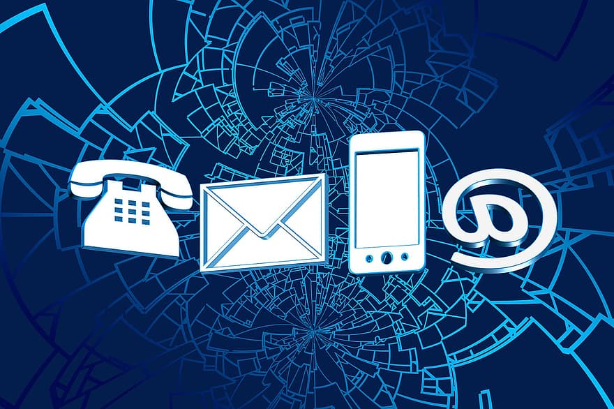 digitalisering, e-mail, brieven, telefoon, smartphone, verbinding, contact, webontwerp, concept, communicatie, communiceren