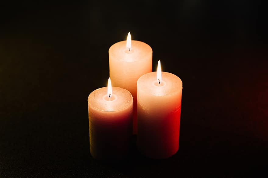 candele, fiamma, candele accese, lume di candela, lunatico, Estetica calda