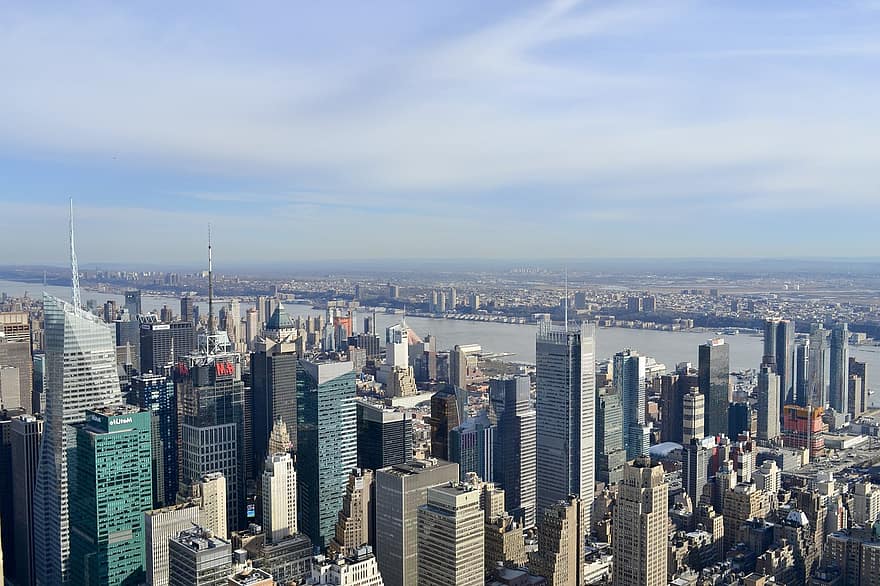 kaupunki, matkustaa, matkailu, rakennukset, arkkitehtuuri, kaupunki-, Manhattan, NYC, pilvenpiirtäjät, New York City, Yhdysvallat