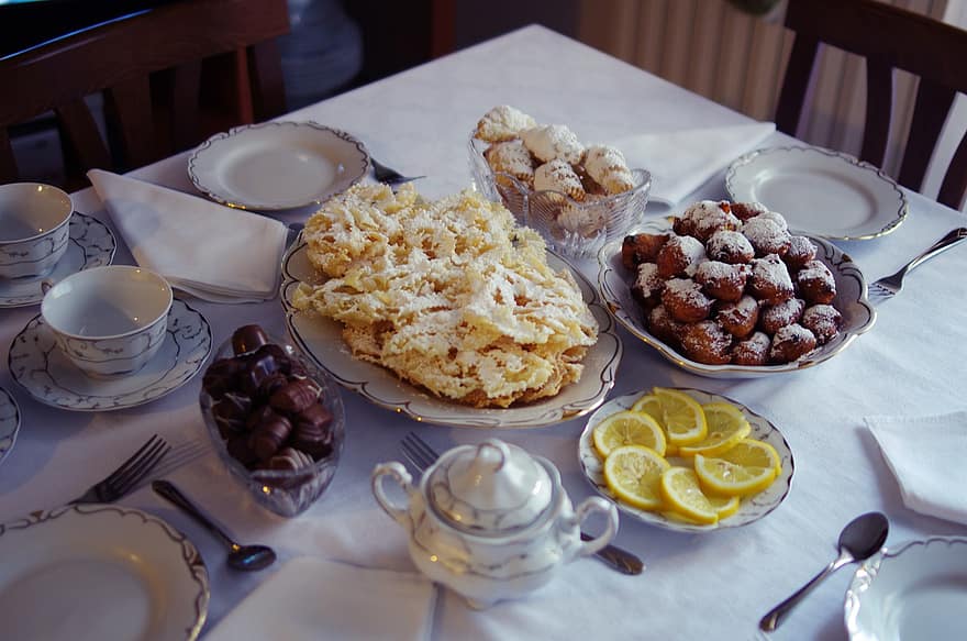 Sweets, Biscuits, Pastry, Table Setting, food, table, gourmet, meal, plate, dessert, freshness