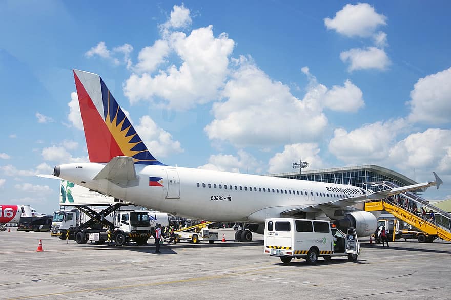 Republikken Filippinene, Philippine Airlines, fly, Manila, transport, luftfartøy, transportmiddel, flying, kommersielt fly, reise, blå