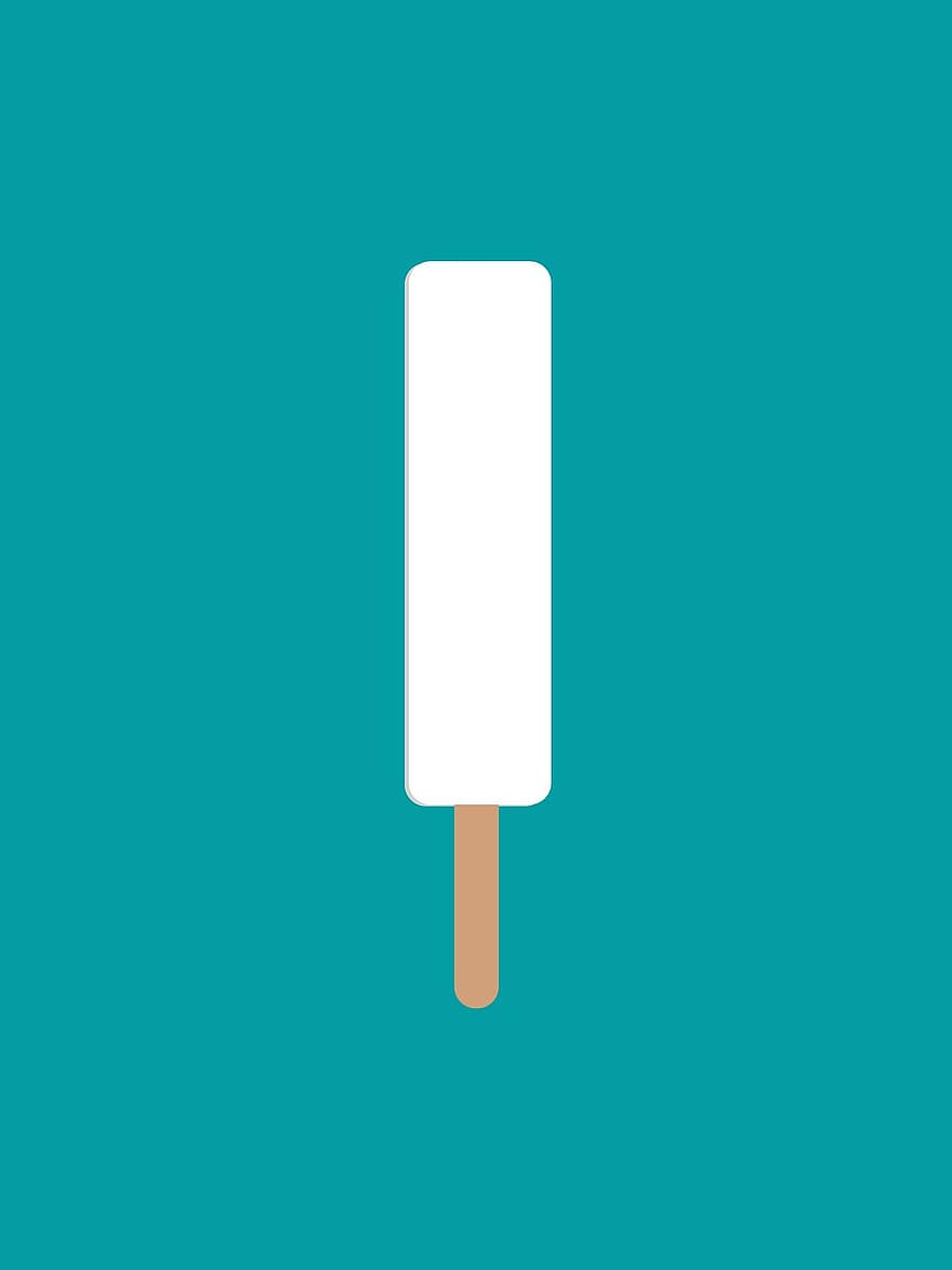 Popsicle, Dessert, Cartoon, icon, vector, symbol, illustration, ice, food, flat, design