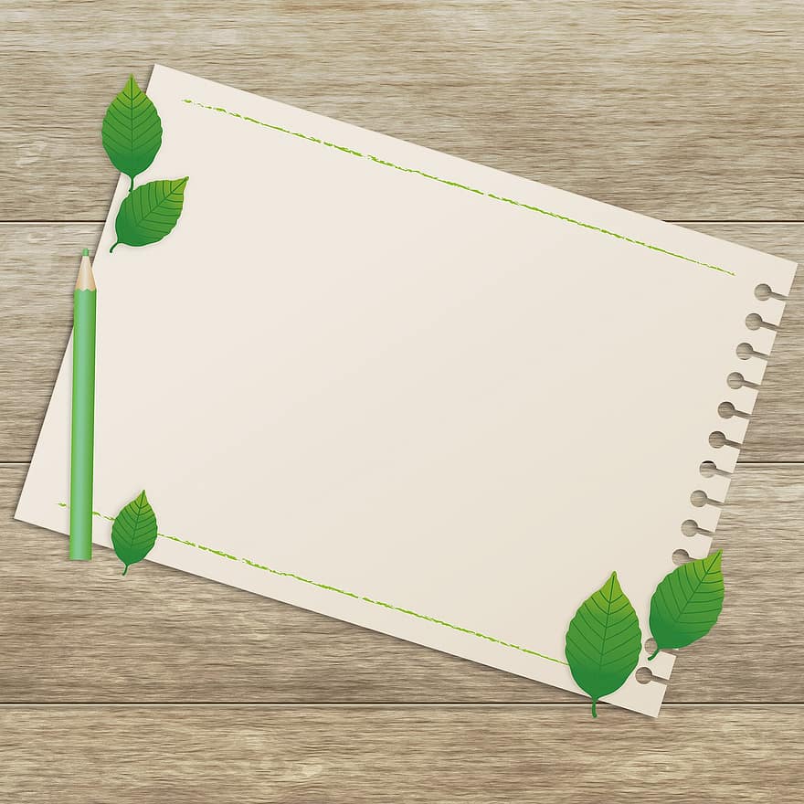 дървен фон, Забележка хартия и молив, падане, есен, естествен, дърво, листа, цветен, природа, листо, гора