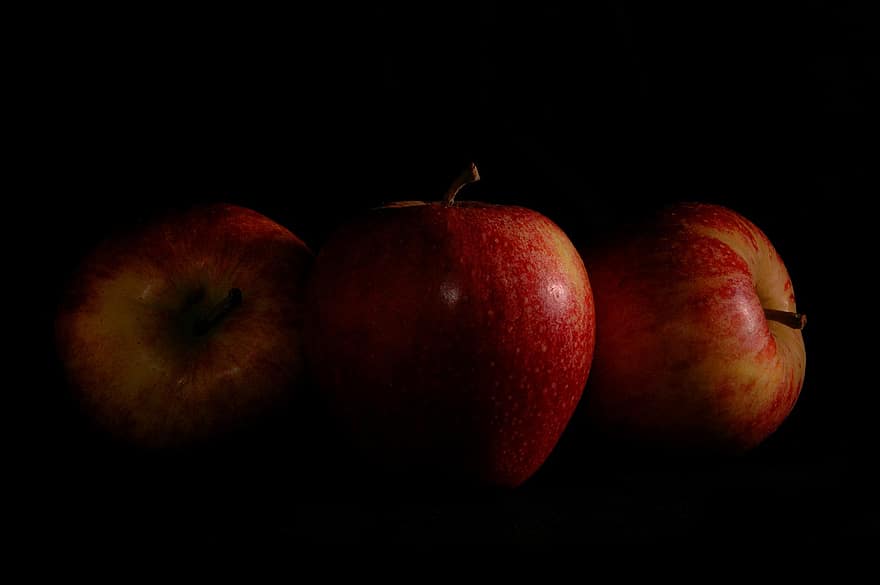 epler, frukt, mat, moden, fersk, sunn, organisk, produsere, eple, friskhet, nærbilde