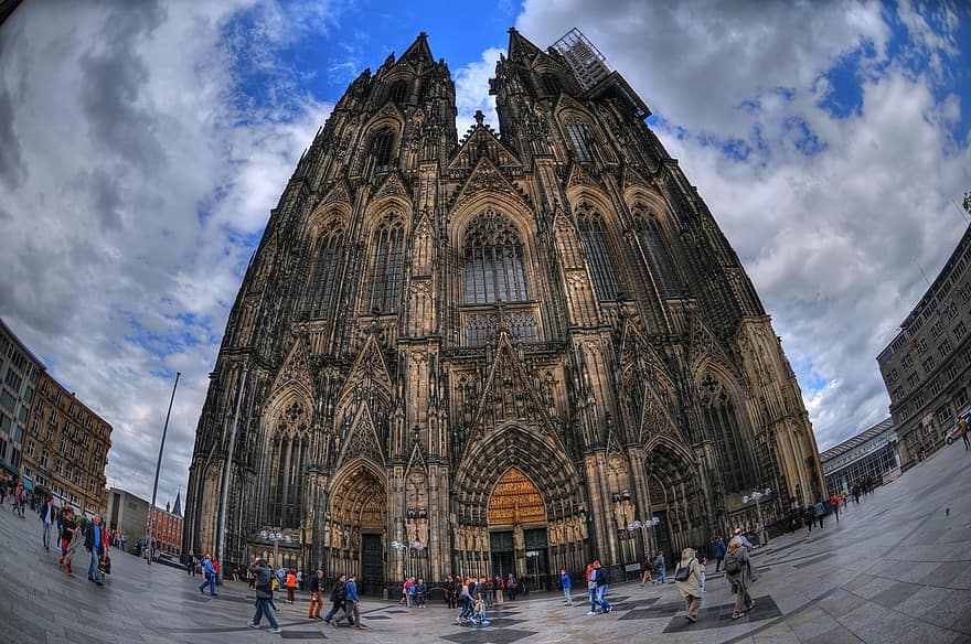 katedrála v Kolíně nad Rýnem, Kolín nad Rýnem, gotická architektura, architektura, katedrála, mezník, Německo, kostel, slavné místo, náboženství, křesťanství