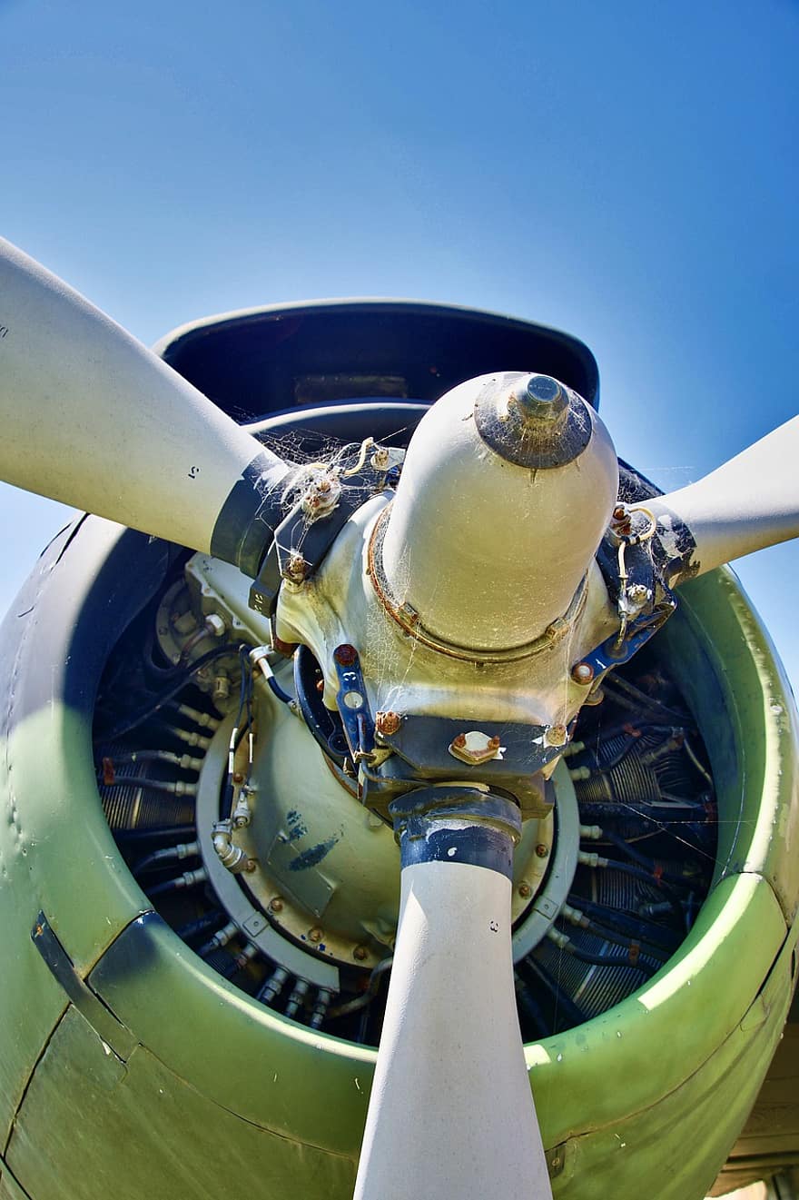 propeller, motor, repülőgép