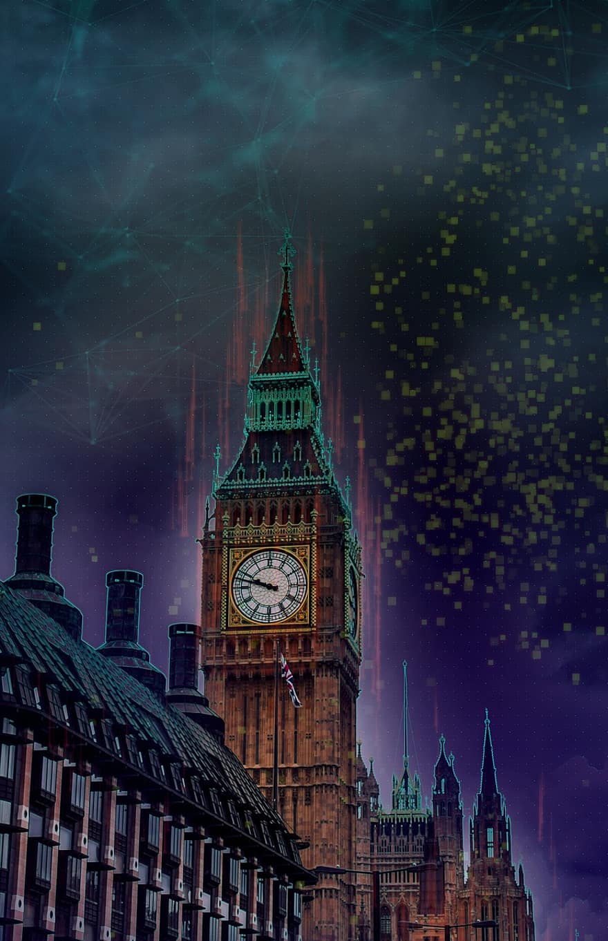 Londres, Westminster, la tour, l'horloge, architecture, vieux, ancien, point de repère, parlement, tourisme, ville
