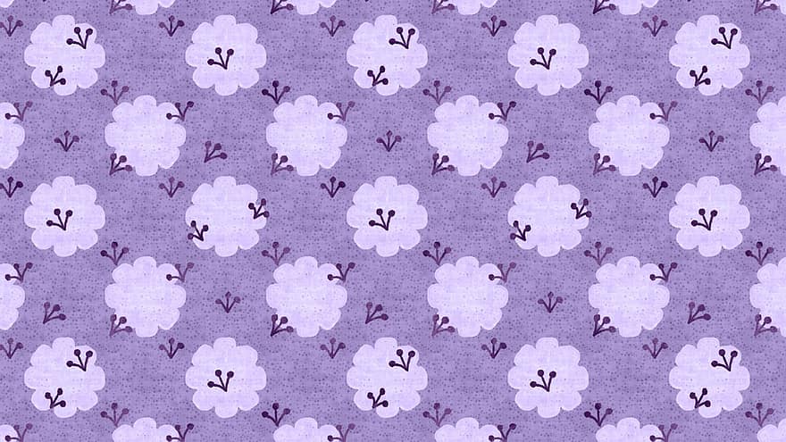 Background, Abstract, Flower, Wallpaper, Pattern, Purple, Bloom, Blossom, Seamless, Decorative, Backdrop