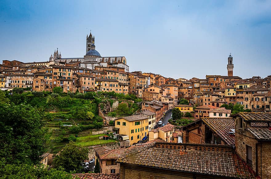 Stadt Siena, Italien, alte Stadt, Altstadttourismus, die Architektur, Antike Architektur, Europa, Tourismus, Kirche, Religion, katholisch