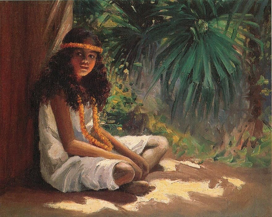 Helen Dranga, pintura, óleo sobre tela, arte, artístico, retrato, menina, criança, natureza, lado de fora, Pintura marrom