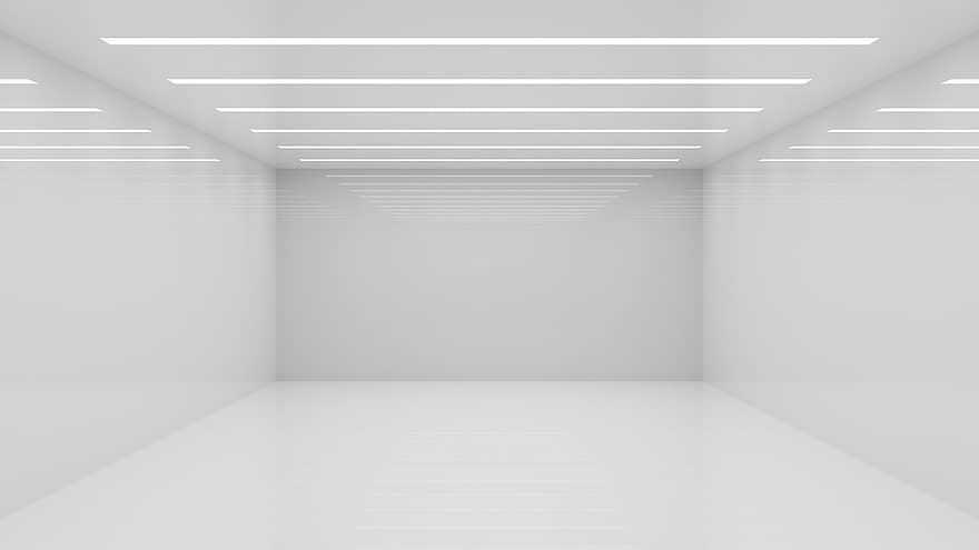 Zimmer, leeren, Weiß, abstrakt, Leere, weißer Raum