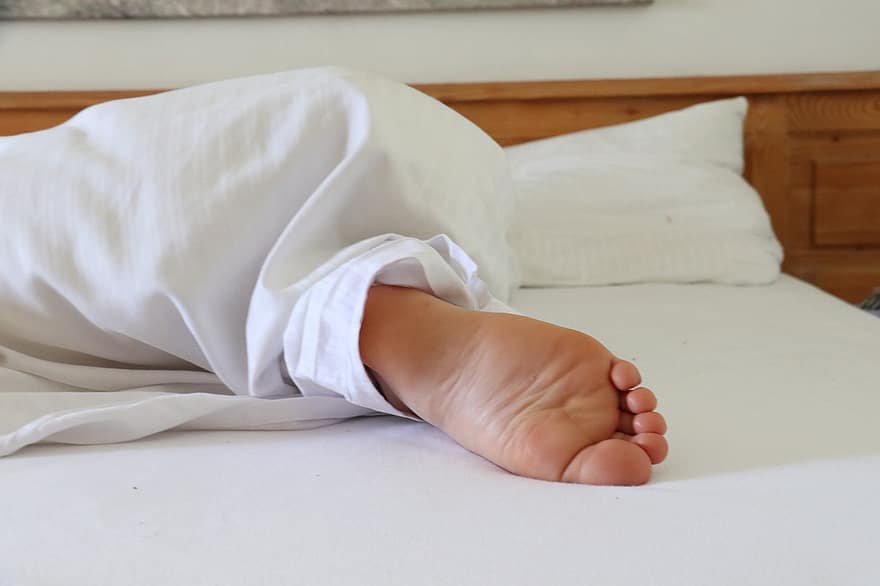 Barefoot, Foot, Sleep, Bed, Sleeping, Relaxation, Mattress