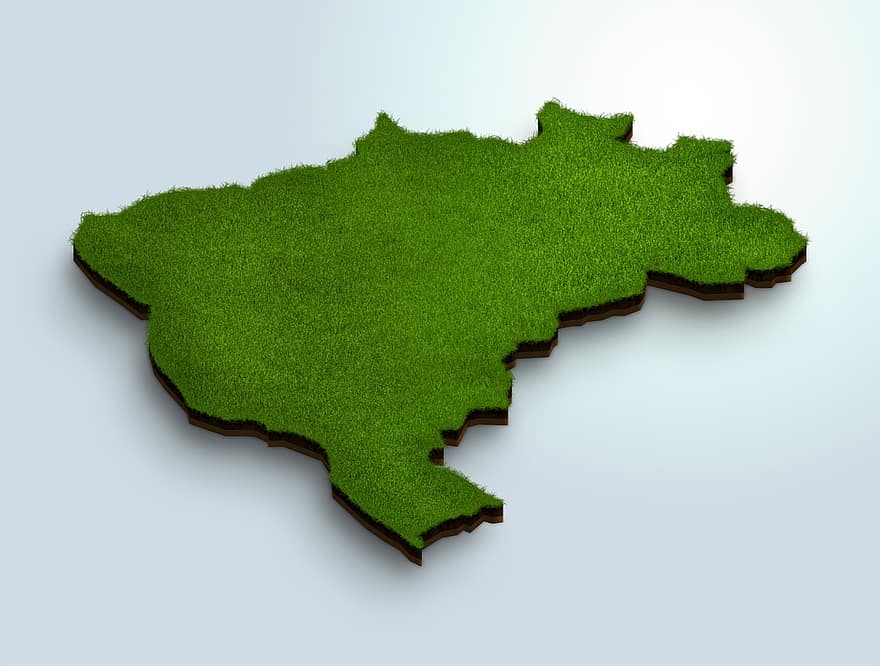 žemėlapis, Brazilija, geografija, brasilia, žemyną, Šalis