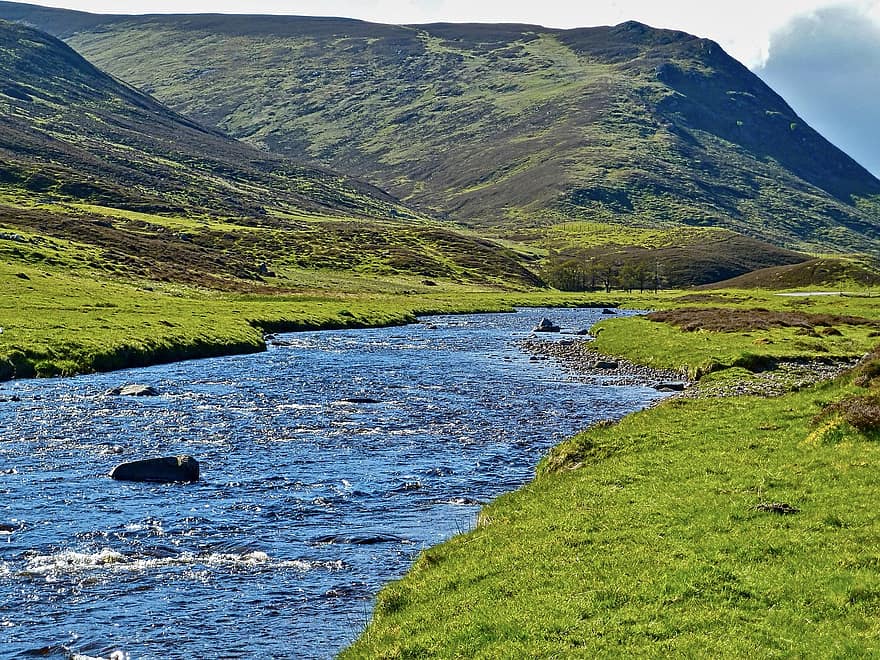 upė, slenksčius, rėkti, upelis, slėnyje, ištirpinkite vandenį, pobūdį, ramybė, kalnas, kraštovaizdį, vanduo