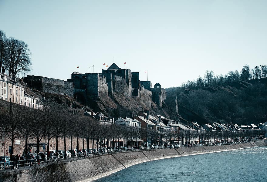 Castelo de Caldo, Cidade, Bélgica, rio, caldo, castelo, medieval, histórico, ponto de referência, estrada, rua