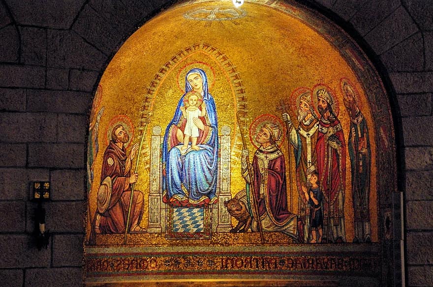 Mosaic, Saints, Alcove, Art