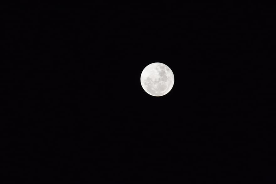 ночь, Луна, свет луны, небо, небесное тело, полнолуние, луна, лунный, лунные кратеры, ночное небо
