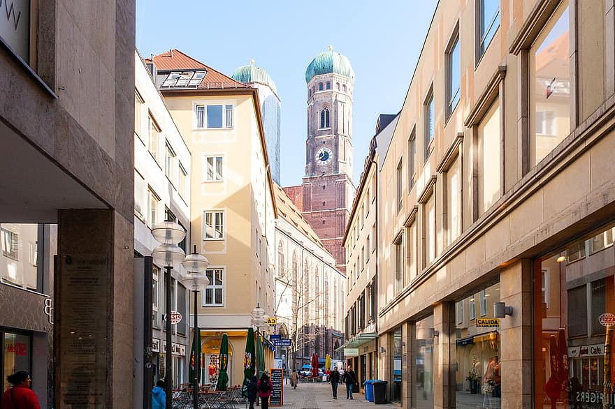 Munich, Saksa, katu, arkkitehtuuri