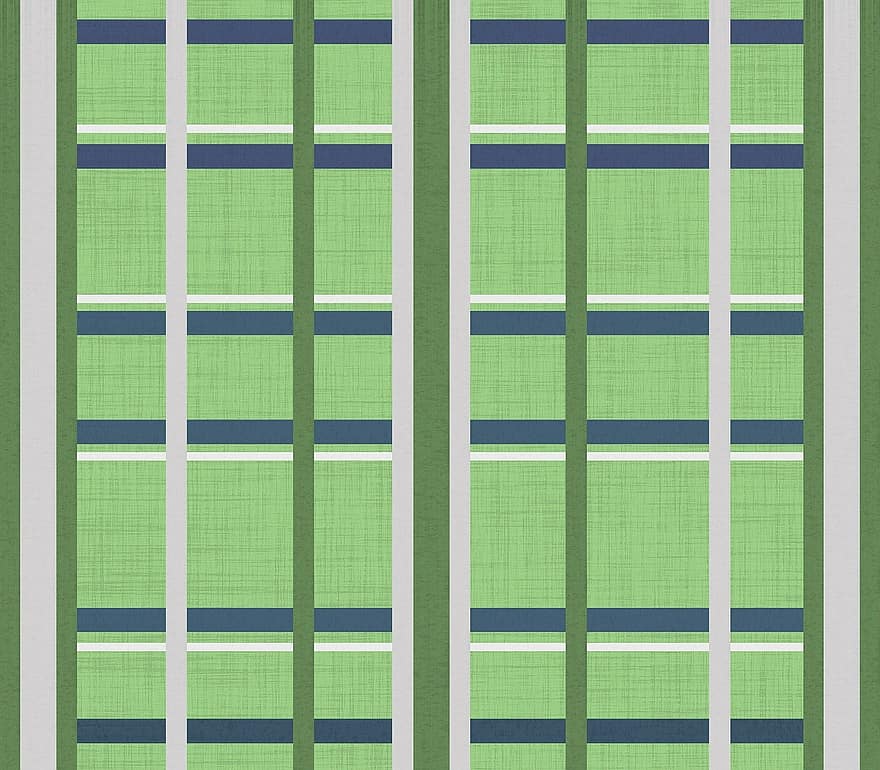 Plaid, Fabric, Stripes, Green, Grey, Gray, Navy, Blue, White, Design, Pattern