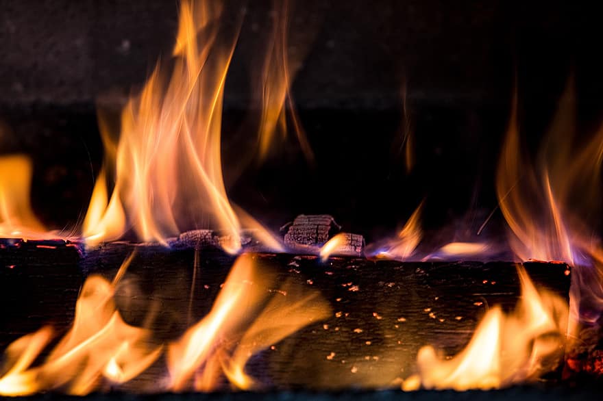 fogo, queimar, madeira, chama, calor, chamas