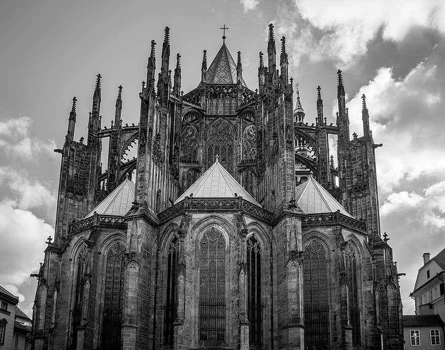 prag, st vitus katedral, katedral, Tjekkiet, Europa, hovedstad, Praha, tårn, bygning, arkitektur, kirke