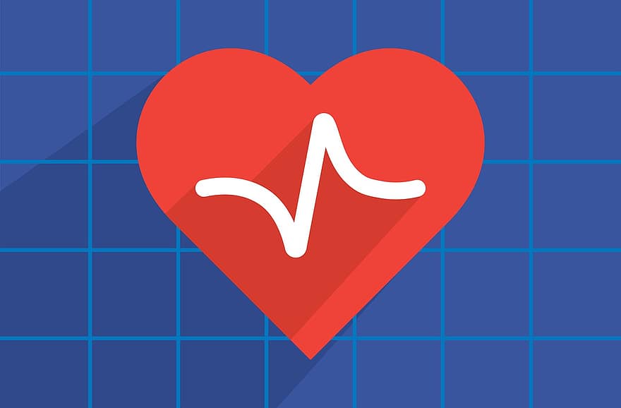 心臓、ハートビート、脈動、医療の、カーディオ、健康、愛、生活、ekg、グラフ、心臓病学