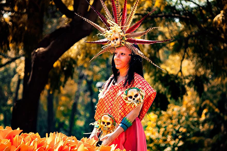 schedel, Mexico, chapultepec, cdmx, feest, fotografie, vrouw, culturen, volwassen, een persoon, schoonheid