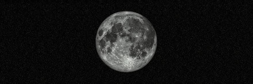 Luna llena, espacio, Noche de estrellas, universo, astronomía, oscuro, Luna, cielo nocturno