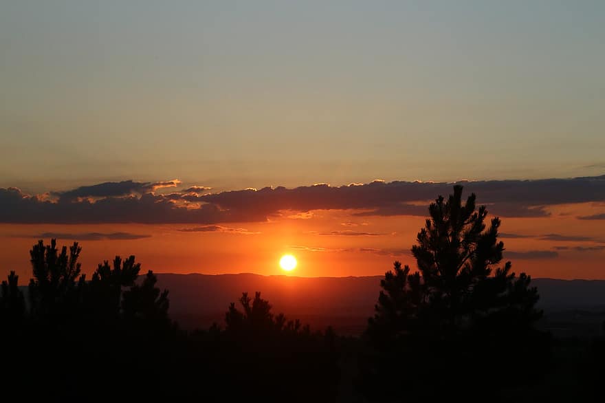Sunset, In The Evening, Russet, Nature, Horizon, Solar, Landscape