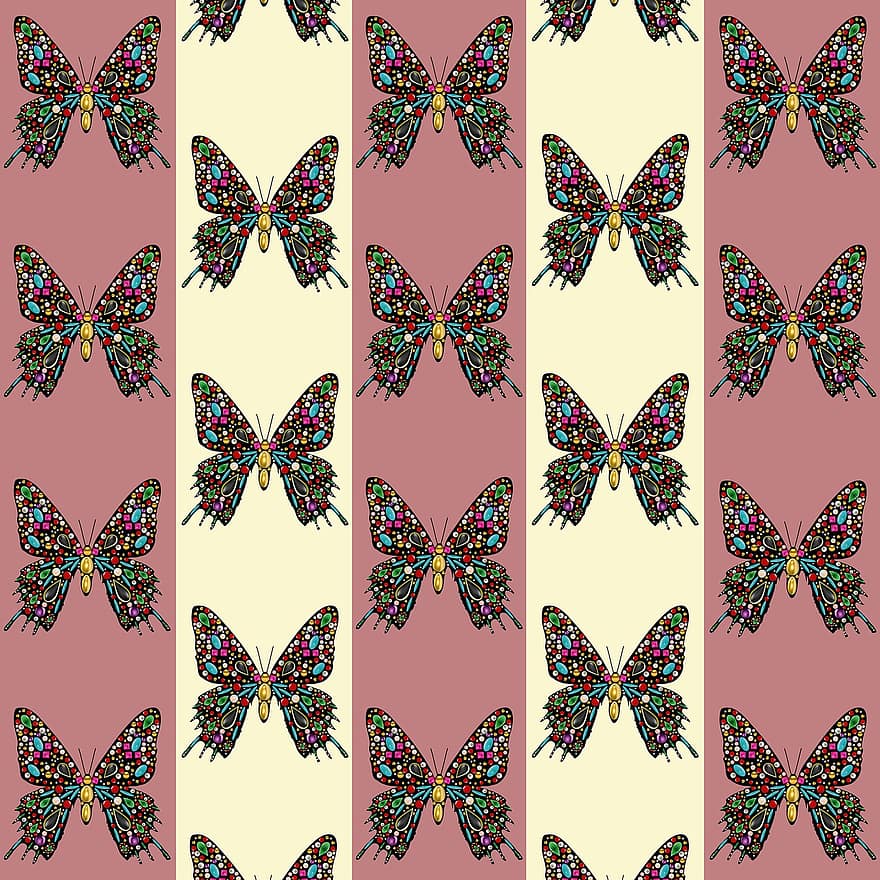 fjärilar, Rosa Gammal, gammal, textur, dekorativ, färgrik, kreativitet, konst, åldring, förtjusande