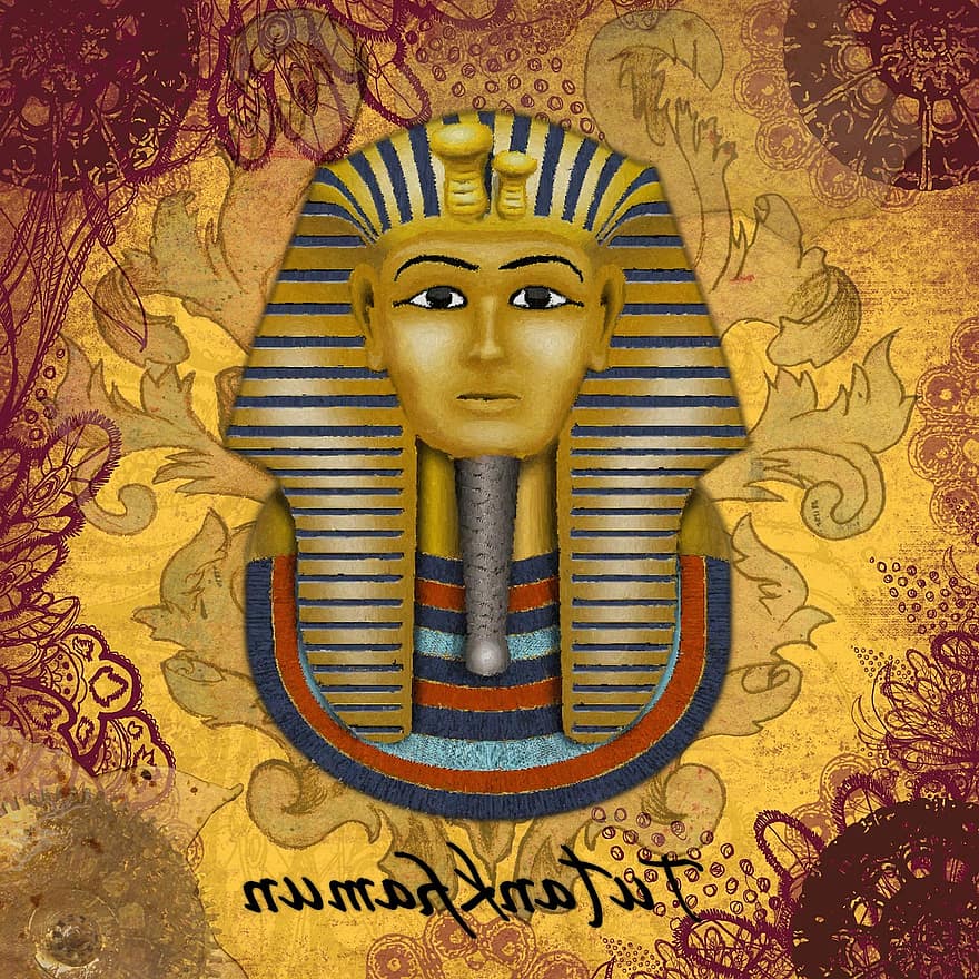 Tutankhamon, epocă, însemnări, vechi, design de epocă, fundal model, fundal retro, decorativ, elemente de epocă, şcoală, proiect