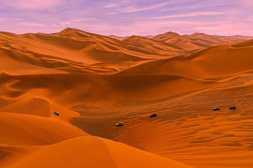 Terre, désert, sécheresse, déclenchement, peinture de paysage, montagnes et rivières, le sable, dune de sable, paysage, Montagne, sec
