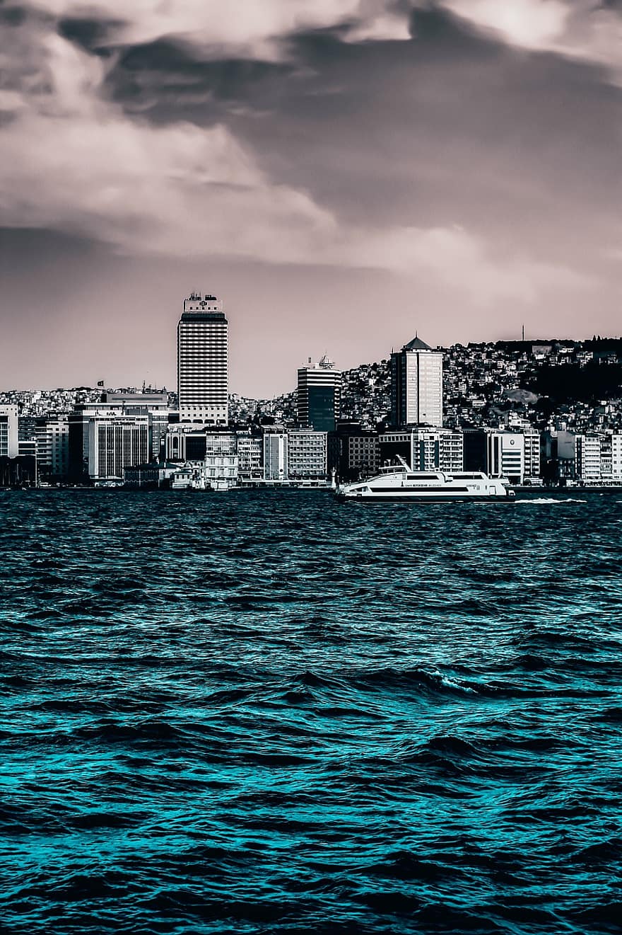 mar, ciutat, aigua, carrer, arquitectura, viatjar, Grècia, estiu, festa, blau, costat