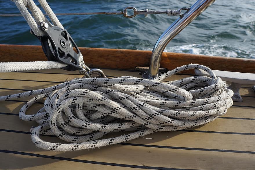 vitorlás, vitorlázás, kötél, kötélzet, hajó