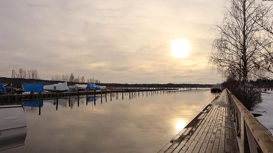 природа, заход солнца, зима, время года, на открытом воздухе, Скандинавия, Швеция, Sverige, Труса, балтийский, воды