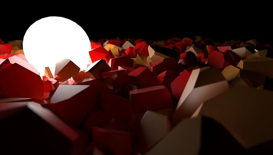 Rendering, 3d, Abstract, Fragments